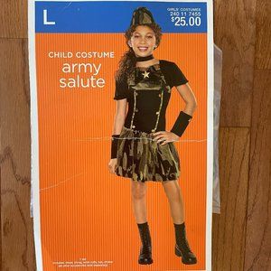 Army Salute costume for Girls Halloween or Role Play - Girls Large (NWT)